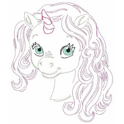 Stickdatei - Baby Unicorn LineArt 10